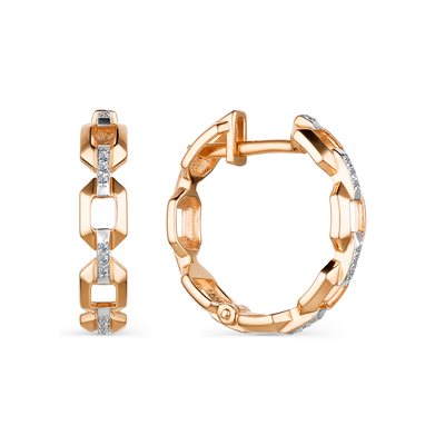 Серьги 585 24013-100 арт.24013-100 20 Бриллиант Круг 17 0,082 200-400 2/3А