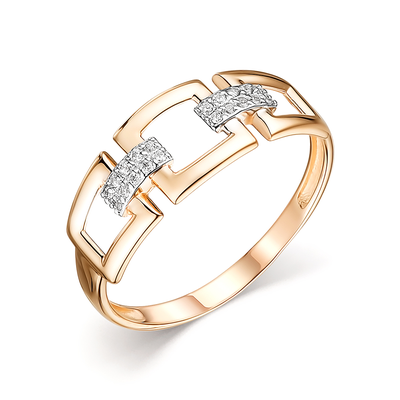 Кольцо 585 к4294 арт.к4294 20 куб. цирконий вес 0,026 17,5 р.