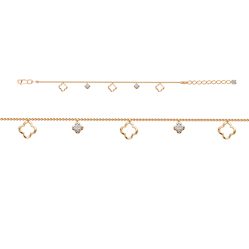 Браслет 585 015136 арт.015136 Фианит Кр 1,00;Фианит Кр 5,00;