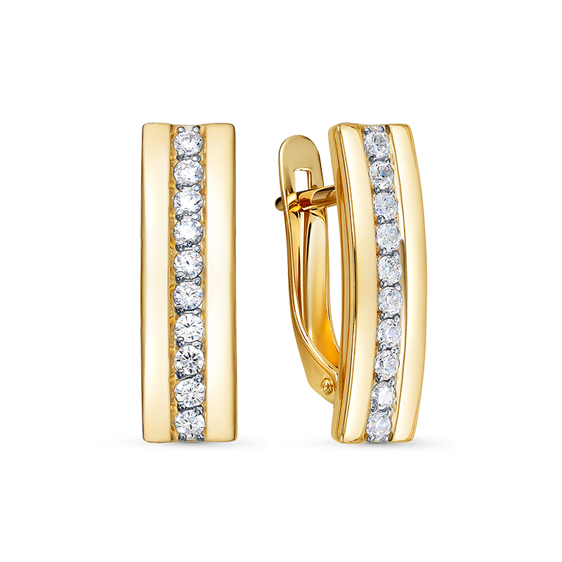 Серьги 585 л1200904 арт.л1200904 Фианит Кр 1,75;