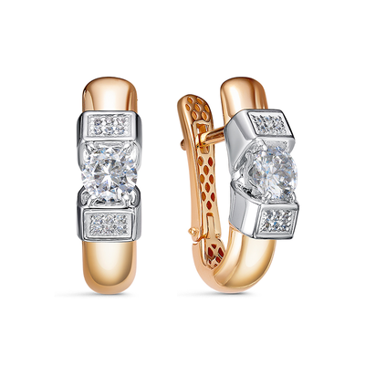 Серьги 585 дф1201458р арт.дф1201458р Фианит Кр 5,00;Фианит Кр 0,80;
