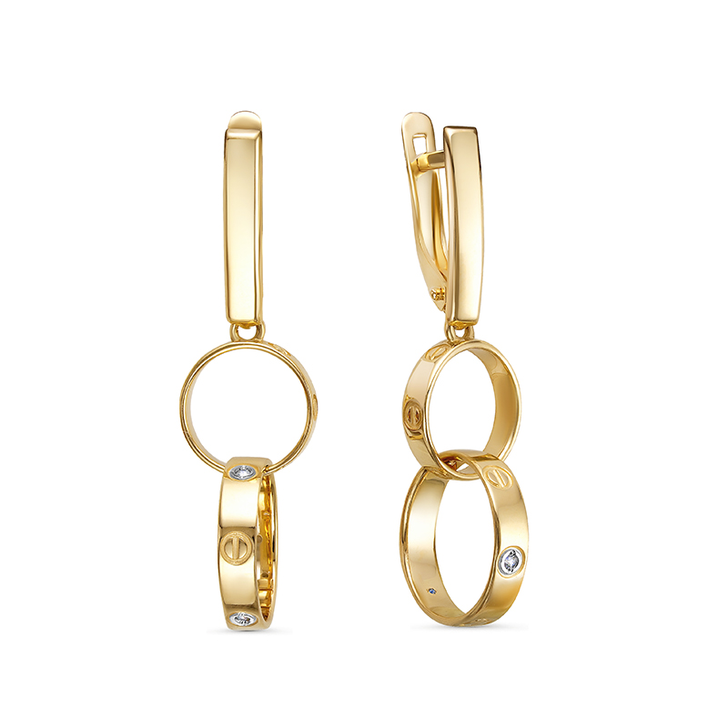 Серьги 585 л1202643 арт.л1202643 6 Фианит Кр 1,00 0,01;