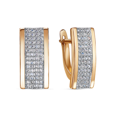 Серьги 585 1201314 арт.1201314 Фианит Кр 1,00;