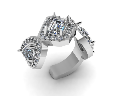 Серьга-каффа арт.0202228-00775 1,36г