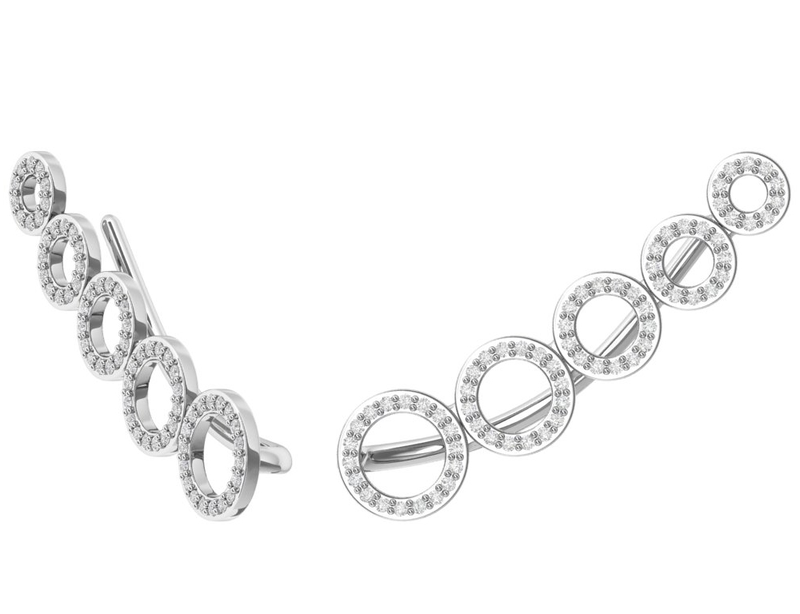 Серьги-каффы арт.0201614-00775 2,5г