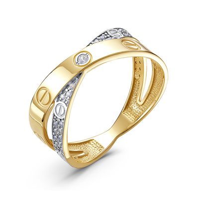 Кольцо 585 1102601 арт.1102601 36 Фианит Кр 0,90 0,046;1 Фианит Кр 1,50 0,006; 17,0 р.