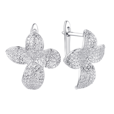 Серьги арт.CZ-E01803-X-W-X-X-W 5,22г