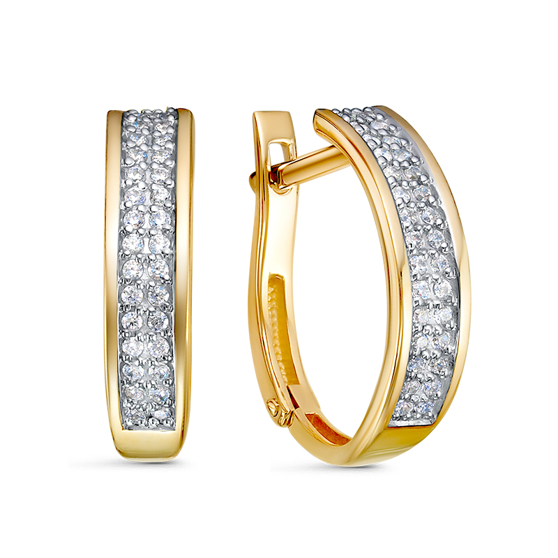 Серьги 585 л1200918 арт.л1200918 60 Фианит Кр 1,00 0,102;