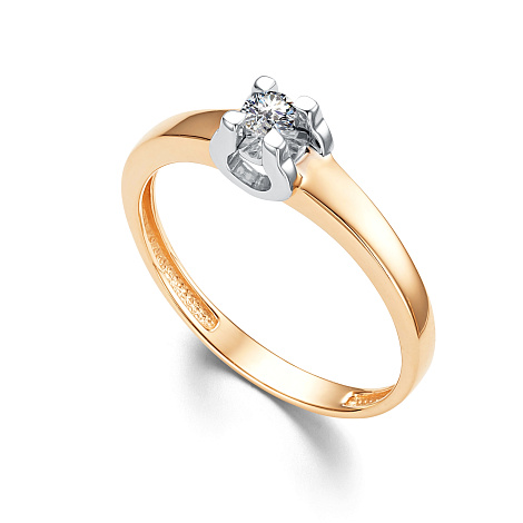 Кольцо 585 14003-100 арт.14003-100 1 Бриллиант Круг 57 0,057 15-20 3/6А 17,0 р.