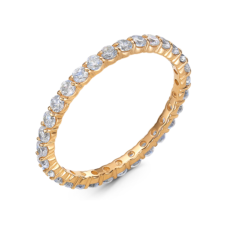 Кольцо 585 1102019/16,5 арт.1102019/16,5 27 Фианит Кр 2,00 0,297; 16,5 р.