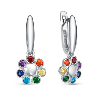 Серьги 925 с1202442 арт.с1202442 2 Фианит Кр 2,00  Sapphire blue 30 0,022;2 Фианит Кр 2,00  Aqua Blu