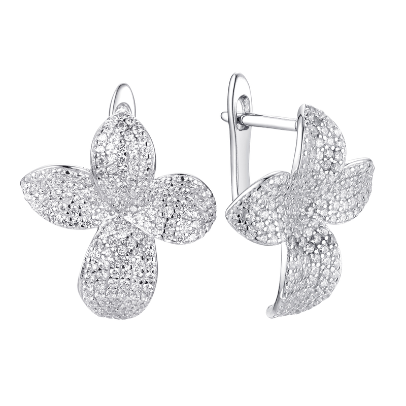 Серьги арт.CZ-E01803-X-W-X-X-W 5,22г