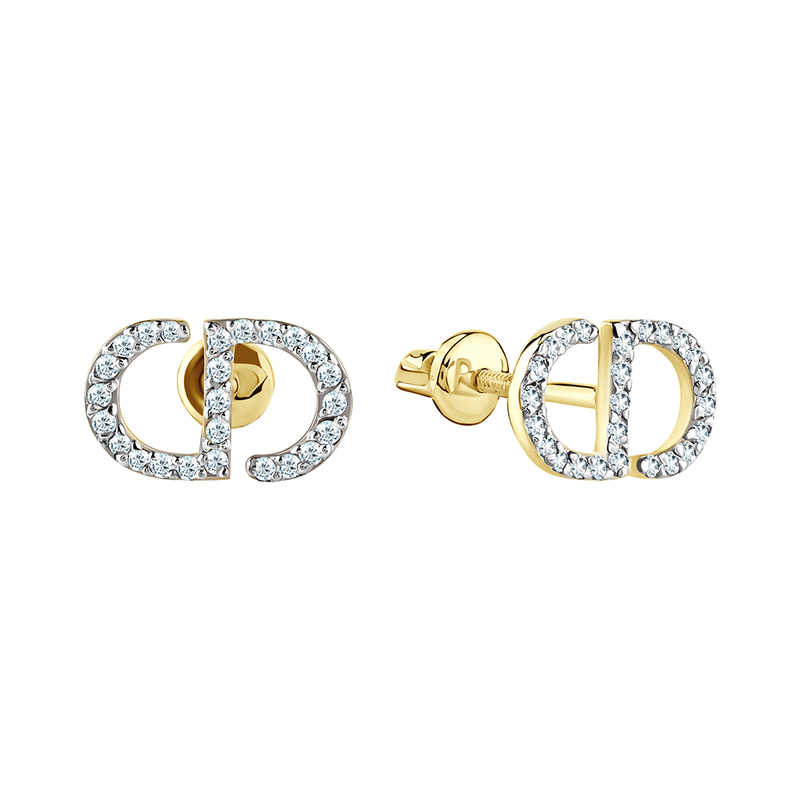 12-22-0001-80252 Серьги, фианит 0,00000 1,39г