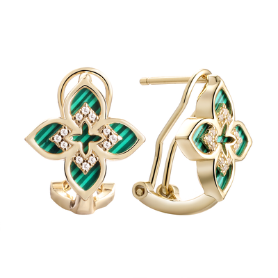 Серьги арт.CZ-E04306-X-L-Mal-X-W 4,69г