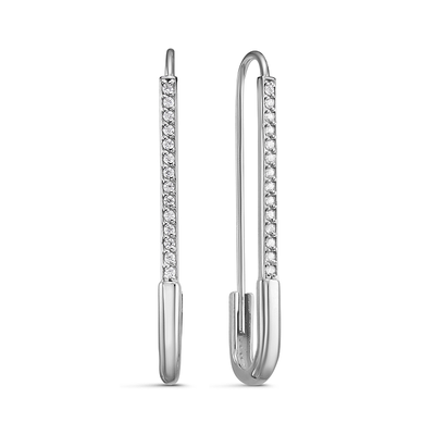 Серьги 585 б1200438 арт.б1200438 Фианит Кр 1,00;